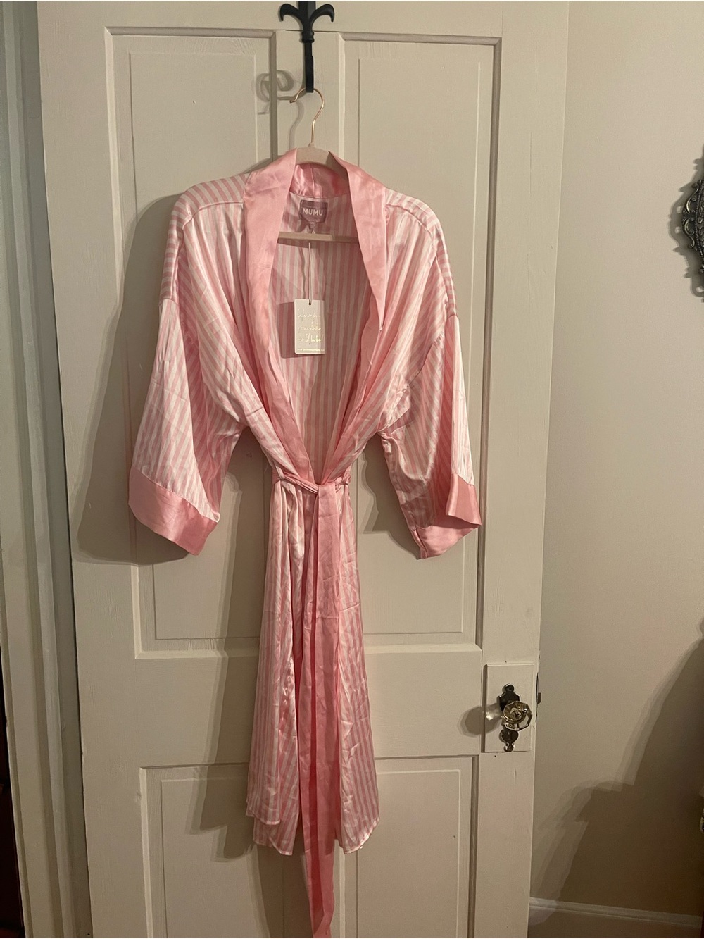 Show me your MuMu pink and white candy stripe robe